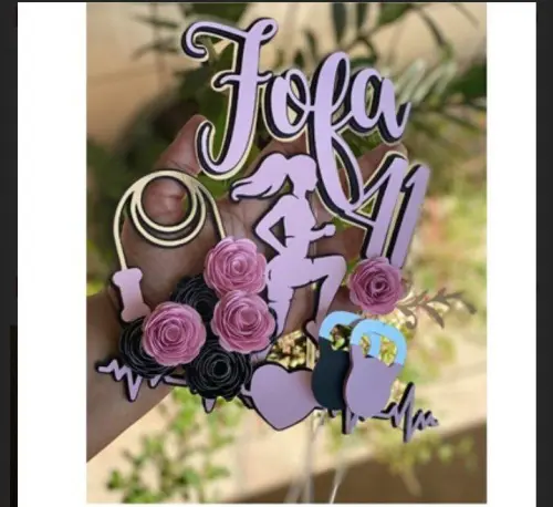 Arquivo de corte topo de bolo Academia