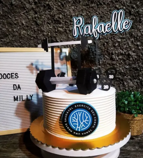 Arquivo de corte topo de bolo Academia