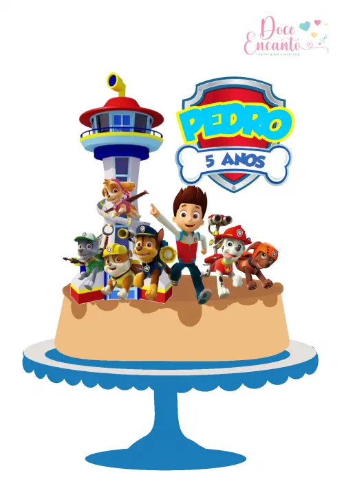 Arquivo de corte topo de bolo Patrulha Canina