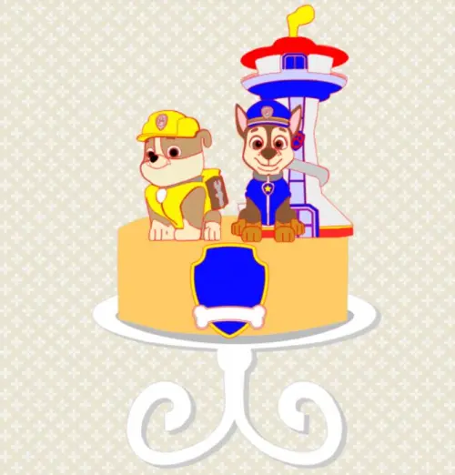 Arquivo de corte topo de bolo Patrulha Canina