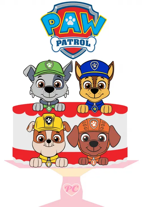 Arquivo de corte topo de bolo Patrulha Canina