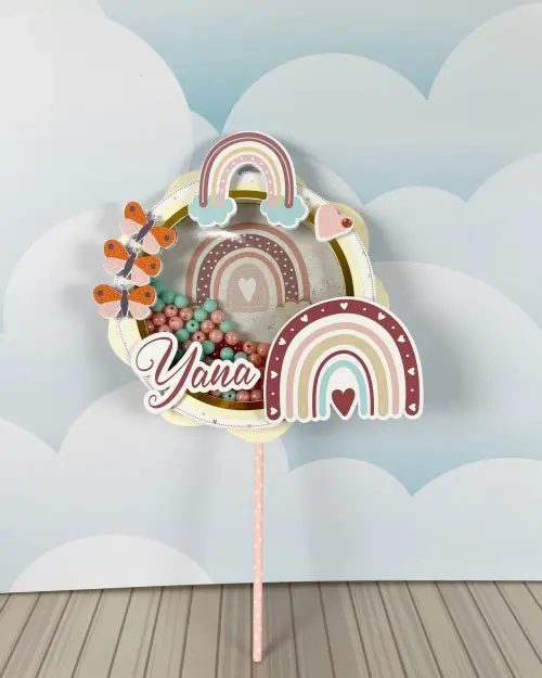 Arquivo de corte topo de bolo Arco iris