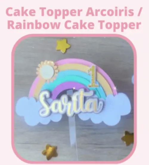 Arquivo de corte topo de bolo Arco iris