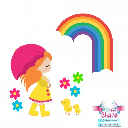 Arquivo de corte topo de bolo Arco iris