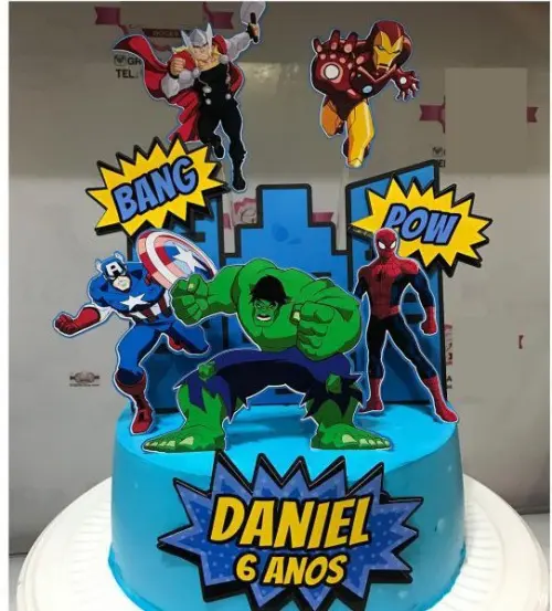 Arquivo de corte topo de bolo Avengers