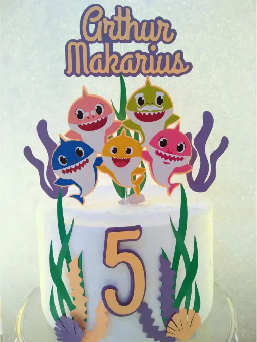 Arquivo de corte topo de bolo Baby Shark