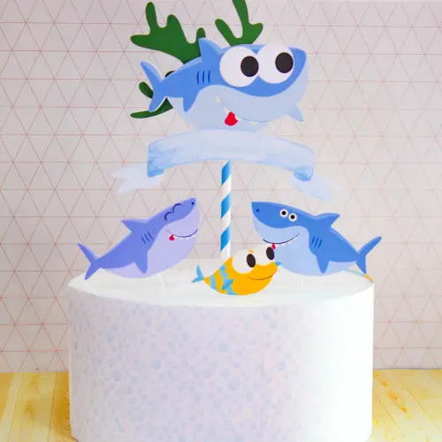 Arquivo de corte topo de bolo Baby Shark