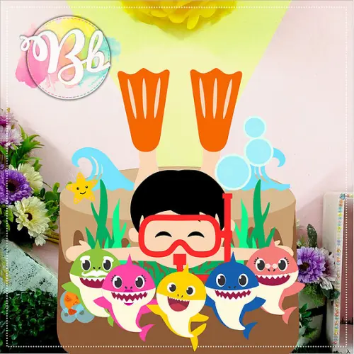 Arquivo de corte topo de bolo Baby Shark