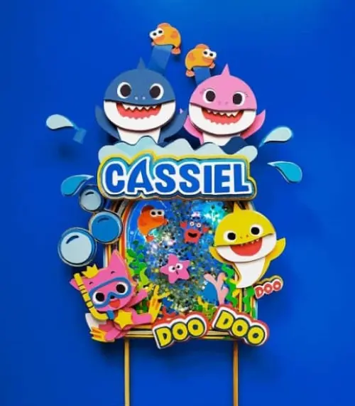 Arquivo de corte topo de bolo Baby Shark