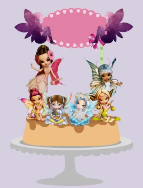 Arquivo de corte topo de bolo Fada