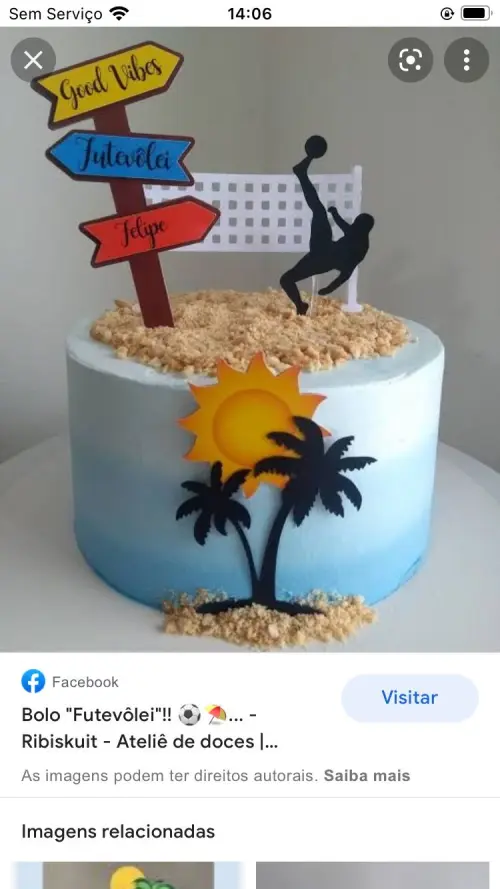 Arquivo de corte Topo de Bolo de Bolo Futvolei