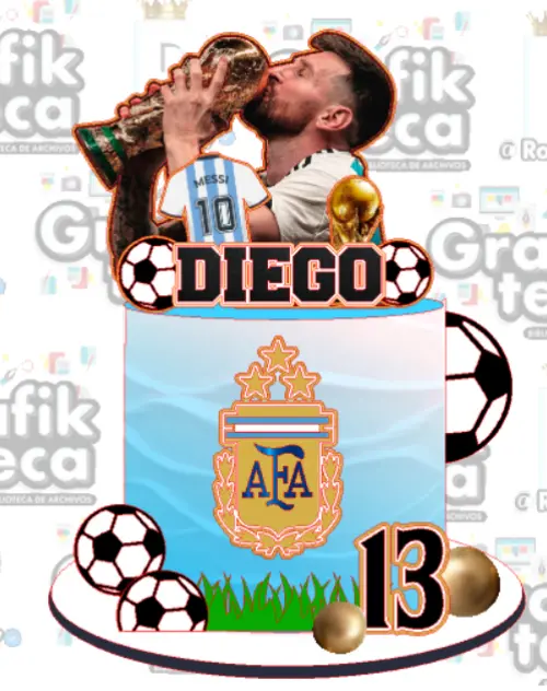 Arquivo de corte topo de bolo Futebol