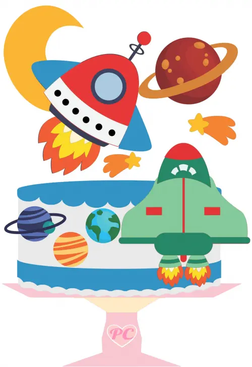 Arquivo de corte topo de bolo Astronauta