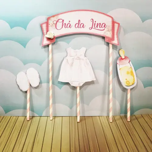 Arquivo de corte topo de bolo Chá de Bebe