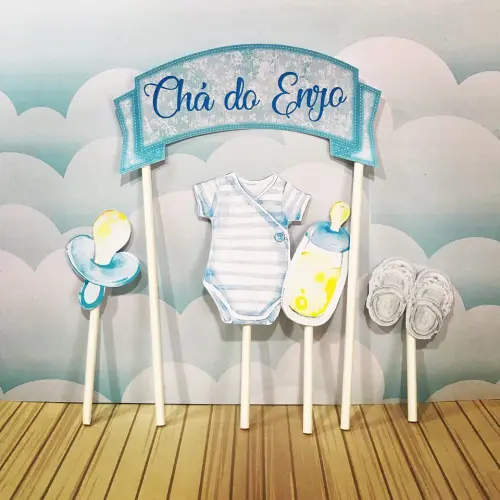 Arquivo de corte topo de bolo Chá de Bebe