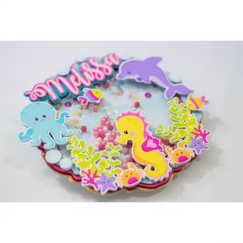 Arquivo de corte topo de bolo Fundo do Mar