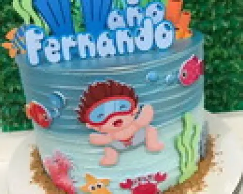 Arquivo de corte topo de bolo Fundo do Mar