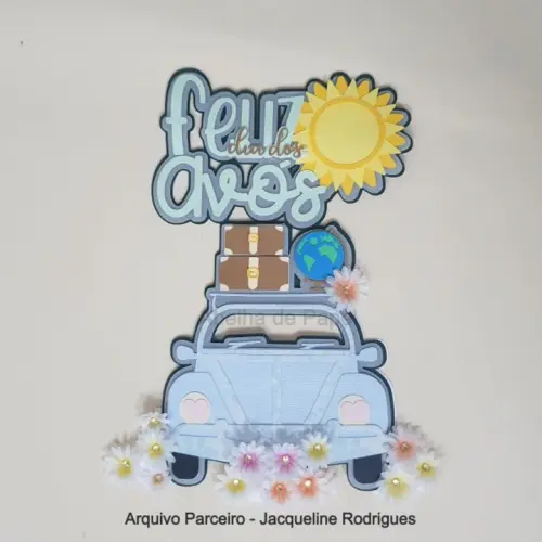 Arquivo de corte topo de bolo Fusca