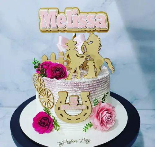 Arquivo de corte  Topo de Bolo Cowboy