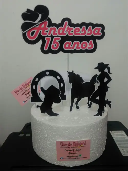 Arquivo de corte  Topo de Bolo Cowboy