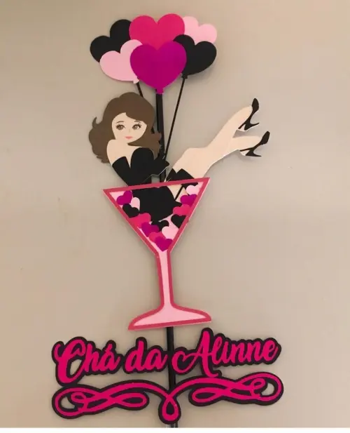 Arquivo de corte topo de bolo Chá de Lingerie