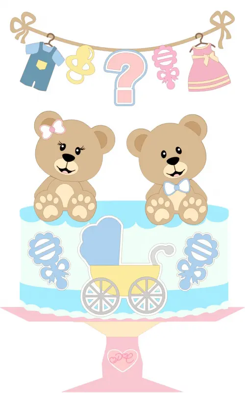 Arquivo de corte topo de bolo Chá Revelação