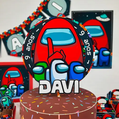 Arquivo de corte topo de bolo Among Us