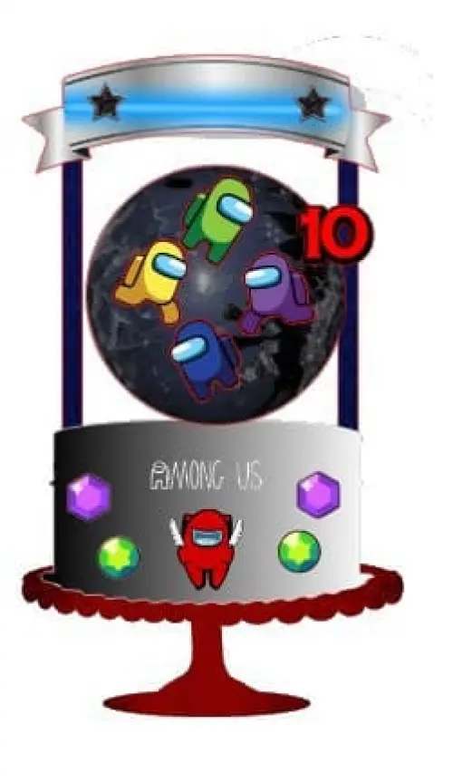 Arquivo de corte topo de bolo Among Us