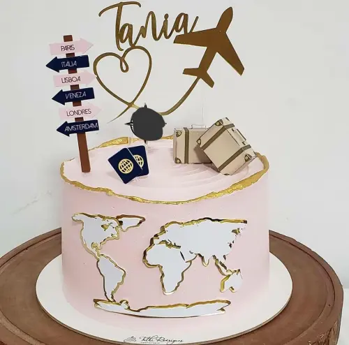 Arquivo de corte Topo de Bolo Viagem