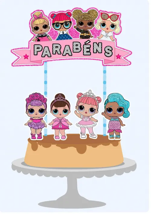 Arquivo de corte topo de bolo Lol Surprise