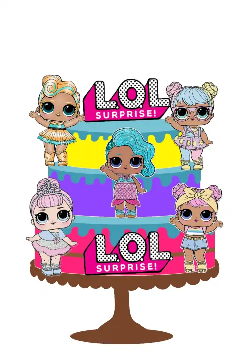 Arquivo de corte topo de bolo Lol Surprise