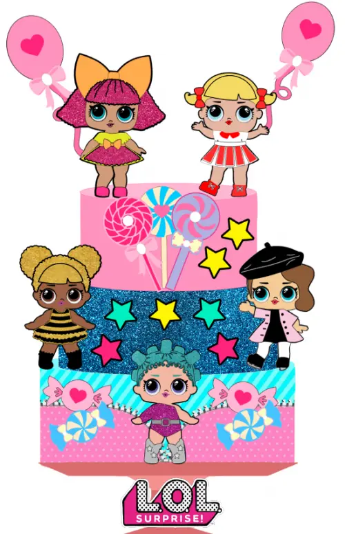 Arquivo de corte topo de bolo Lol Surprise