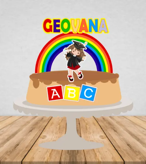 Arquivo de corte topo de bolo ABC