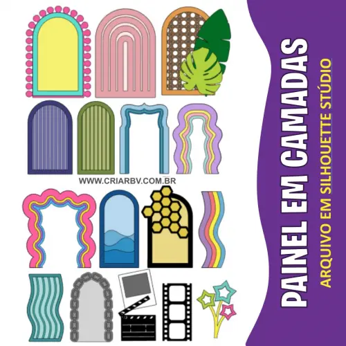 Arquivo de corte topo de bolo Painéis