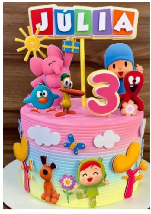 Arquivo de corte topo de bolo Pocoyo