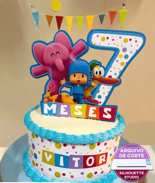 Arquivo de corte topo de bolo Pocoyo