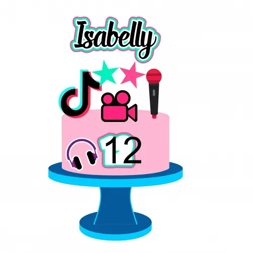 Arquivo de corte topo de bolo Tik ToK