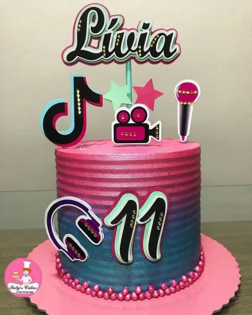 Arquivo de corte topo de bolo Tik ToK