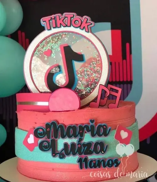 Arquivo de corte topo de bolo Tik ToK