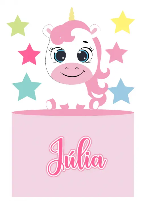 Arquivo de corte topo de bolo Unicórnio