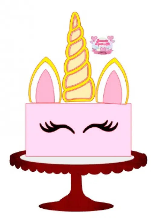 Arquivo de corte topo de bolo Unicórnio