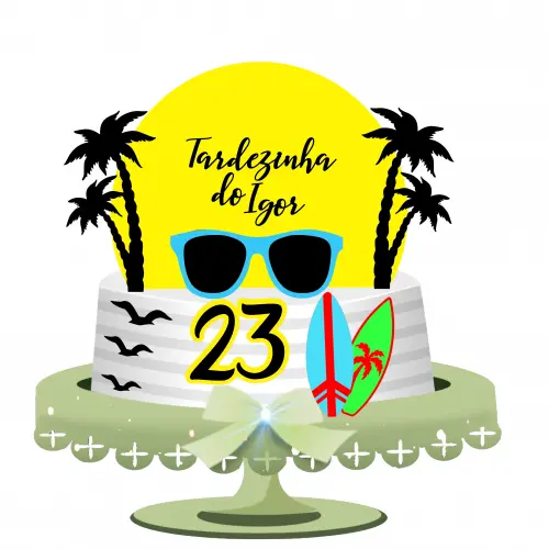 Arquivo de corte topo de bolo Tardezinha