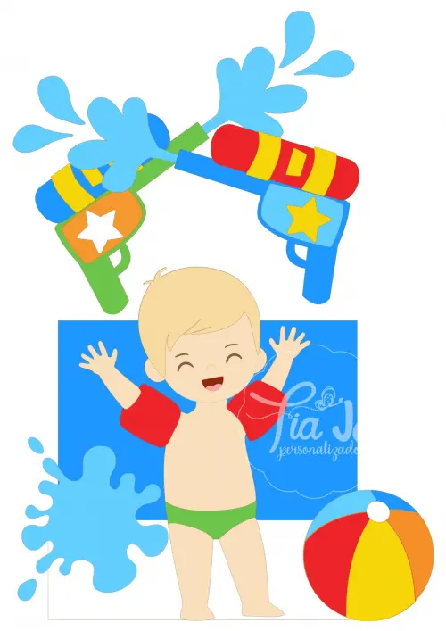 Arquivo de corte topo de bolo pool Party