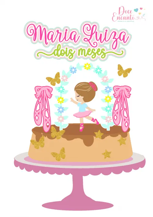 Arquivo de corte topo de bolo bailarina