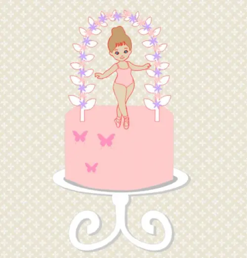 Arquivo de corte topo de bolo bailarina