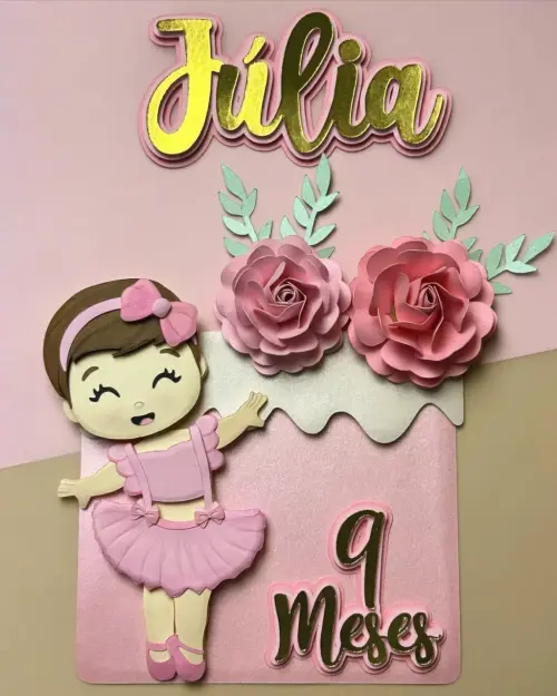 Arquivo de corte topo de bolo bailarina