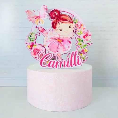 Arquivo de corte topo de bolo bailarina