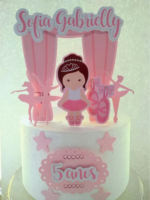 Arquivo de corte topo de bolo bailarina