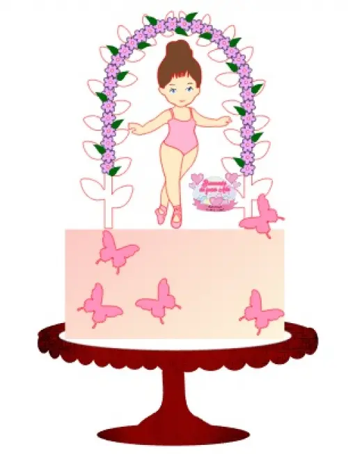 Arquivo de corte topo de bolo bailarina