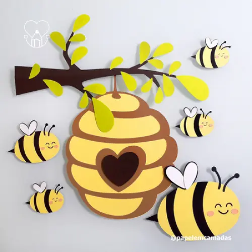 Arquivo de corte topo de bolo Abelhinha